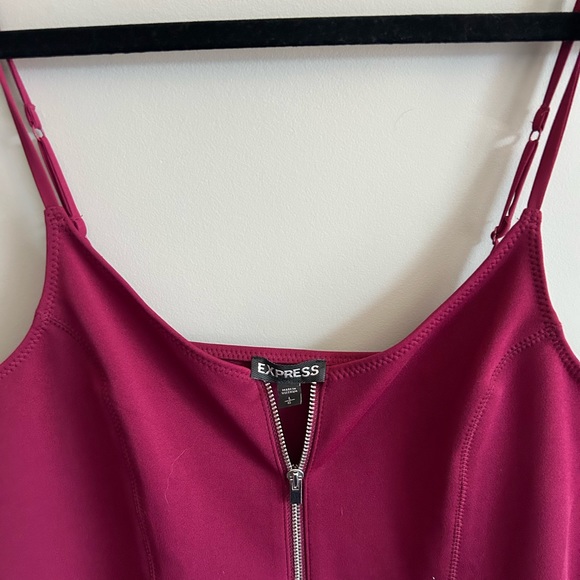 Dark Red (wine) Zip Up Tank - Picture 2 of 2